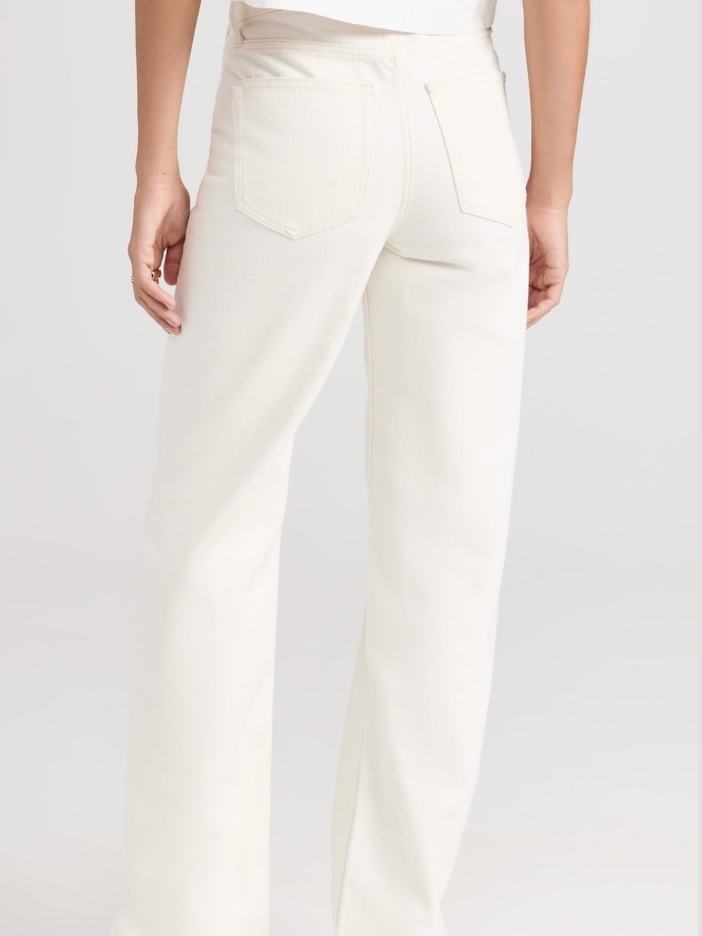Anine Bing  Roy ivory  Split and raw Hem Jeans size 28 . Perfect summer jeans. - Picture 2 of 14